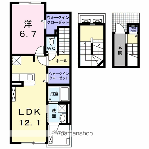 アルバ・グランデ Ⅲ(1LDK/3階)の間取り写真