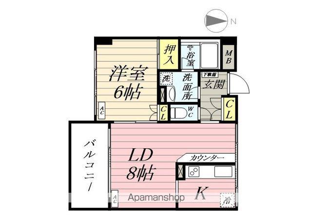 CHEZ MOI(1LDK/2階)の間取り写真