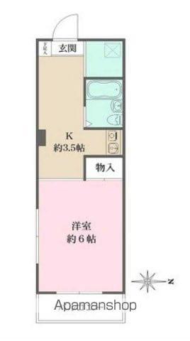 マツモト御殿山ハウス(1K/2階)の間取り写真