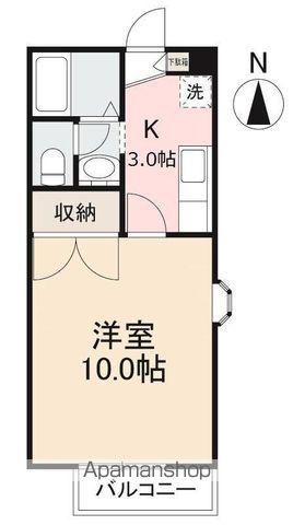 ボヌール30 A・B・C棟(1K/2階)の間取り写真