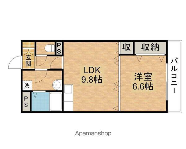 アバンセタカC(1LDK/3階)の間取り写真