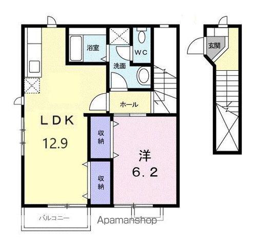 グレイス・フル・エンブレスGⅡ(1LDK/2階)の間取り写真