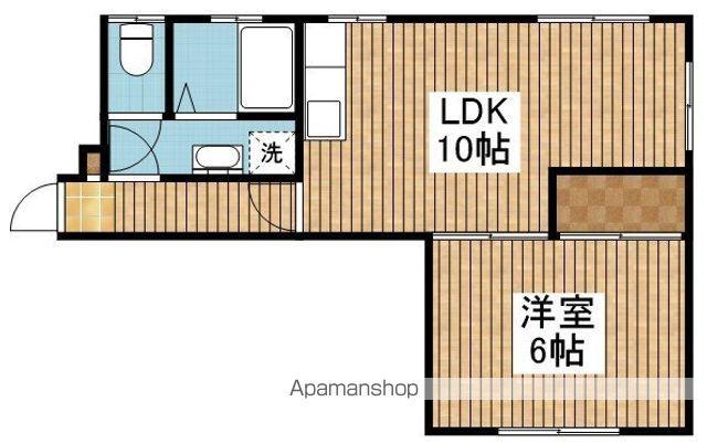 コーポ明石(1LDK/2階)の間取り写真