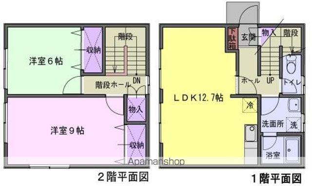 北上線 柳原駅(岩手) 徒歩30分 2階建 築24年(2LDK)の間取り写真