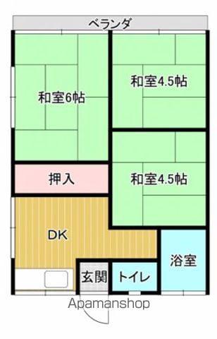 大塚アパート(3DK/2階)の間取り写真