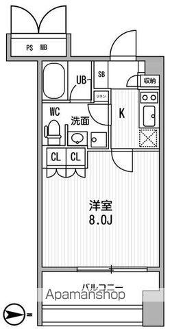 サンフル押上Ⅰ(1K/8階)の間取り写真