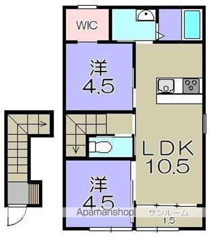 グッドライフステージ後三条A(2LDK/2階)の間取り写真