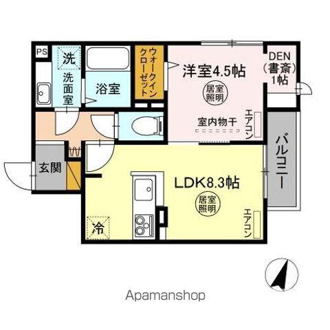 GRAND WINDS TSUKUBA Ⅶ(1LDK/2階)の間取り写真