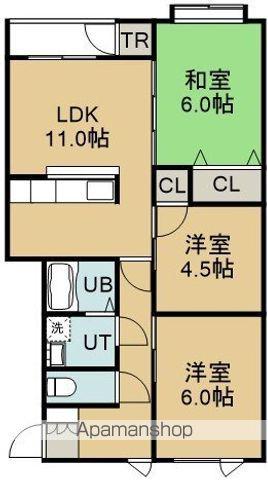 サンライズハイツ NO.1(3LDK/1階)の間取り写真