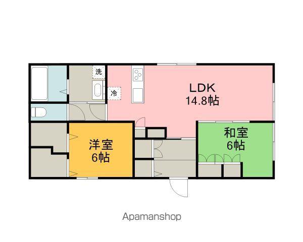 BORIKIしののめ和(2LDK/1階)の間取り写真