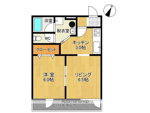 パラッゾ6(1LDK/4階)の間取り写真