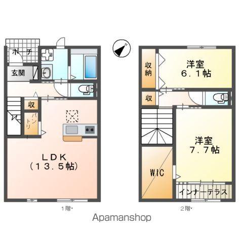 ビトンⅢ(2LDK/2階)の間取り写真