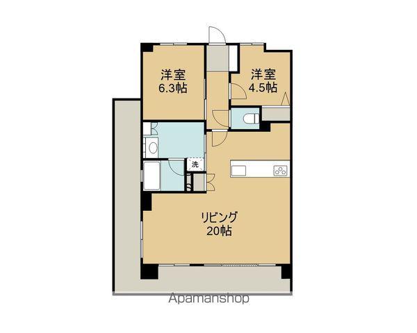 エムディア奄美Ⅱ(2LDK/9階)の間取り写真