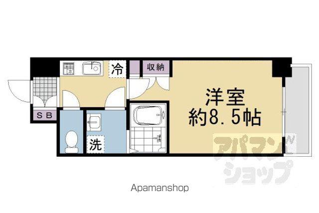 エスリード烏丸五条駅前(1K/4階)の間取り写真