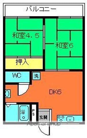 大和ハイツ(2DK/1階)の間取り写真