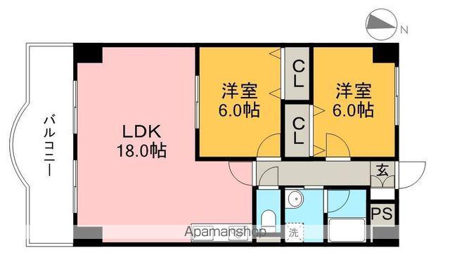 リップルガーデンⅡ(2LDK/3階)の間取り写真