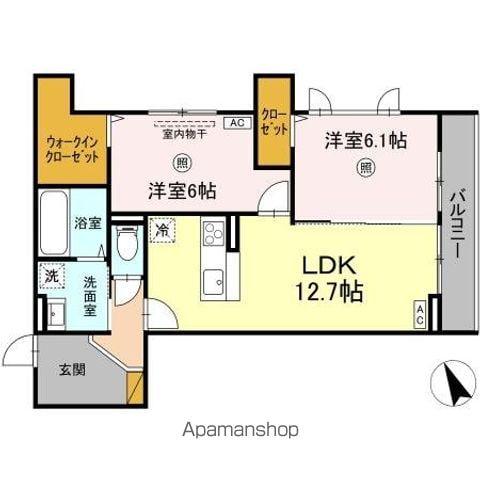 DS LIEN  A(2LDK/2階)の間取り写真