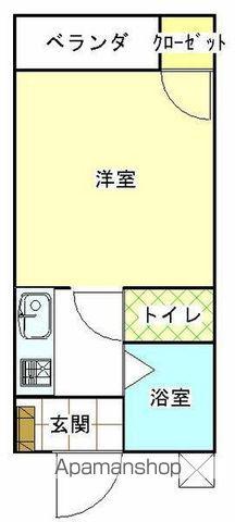 ハーミットマンション(1K/1階)の間取り写真