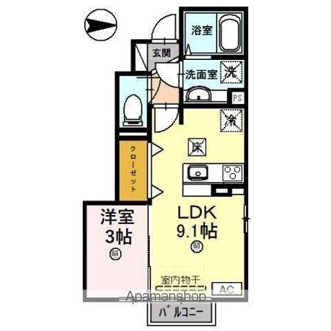 リリアーナ(1LDK/1階)の間取り写真