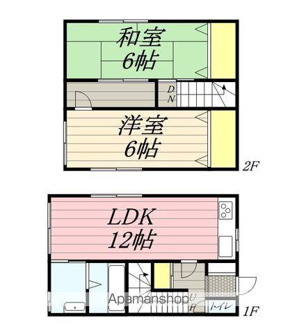 銭函2丁目 2戸1棟(2LDK/1階)の間取り写真