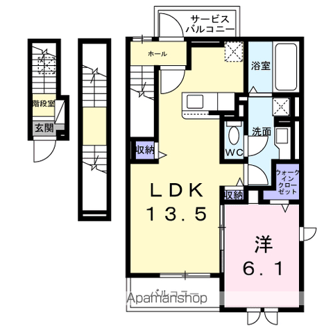 東武伊勢崎・大師線 梅島駅 徒歩17分 3階建 新築(1LDK/3階)の間取り写真