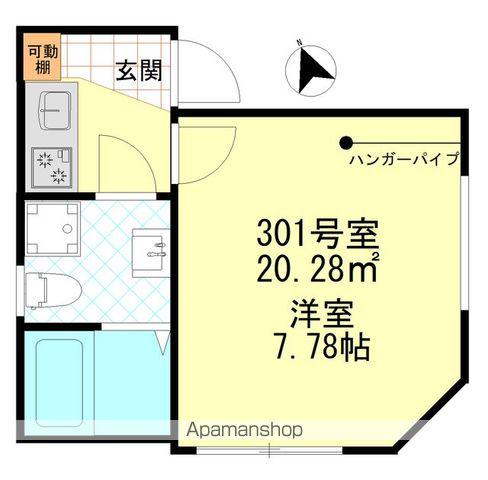 ノーブル四ツ木(1K/3階)の間取り写真