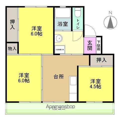 IKマンション(3DK/3階)の間取り写真