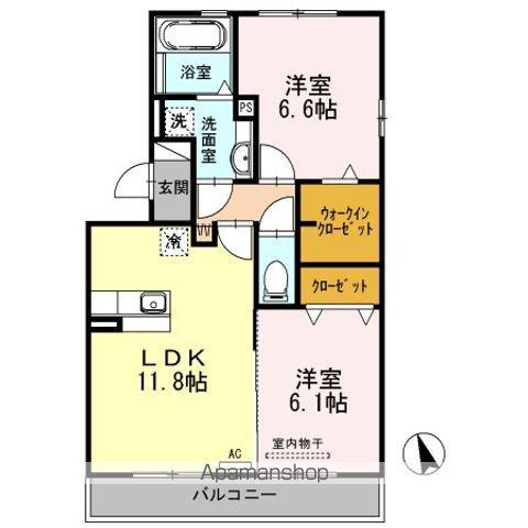 イモービリアーレ・タンタンⅡ(2LDK/2階)の間取り写真