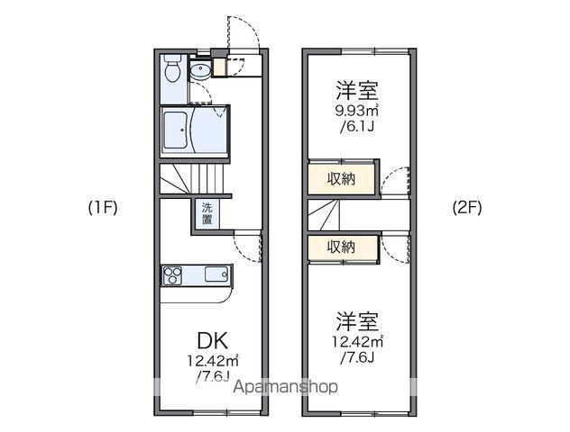 レオパレスTSURUHARA 2001(2DK/1階)の間取り写真