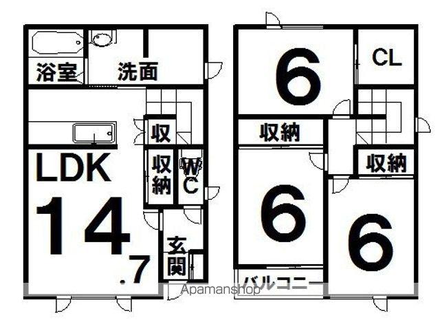 ＴＯＷＮ大通３２（西棟）(3LDK)の間取り写真
