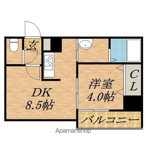 レジデンスタワー札幌(1DK/3階)の間取り写真