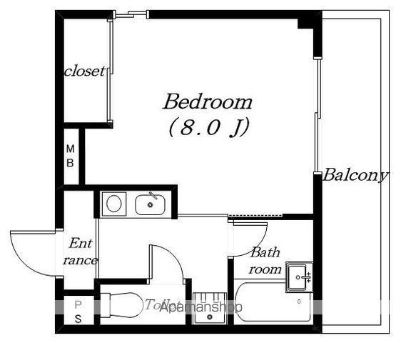 クッキィーセタ(1K/4階)の間取り写真