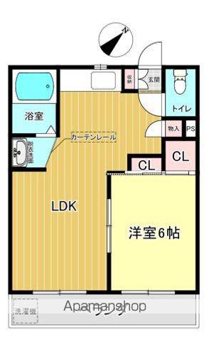 クィーンヤード長束(1LDK/3階)の間取り写真