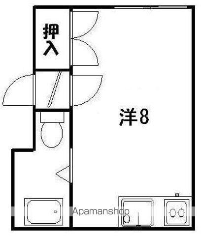 コーポのと(ワンルーム/2階)の間取り写真