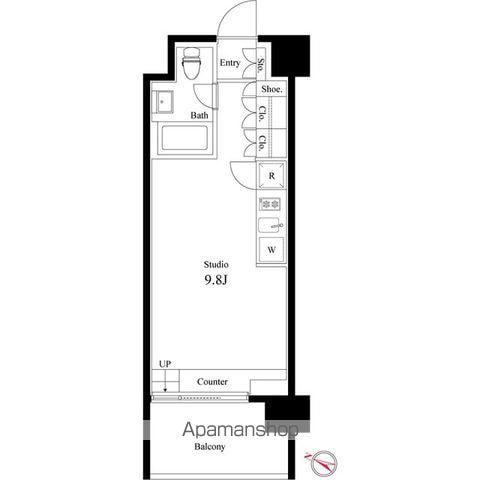 イプセ学芸大学(ワンルーム/1階)の間取り写真
