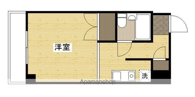 シャンティハイツ(ワンルーム/2階)の間取り写真