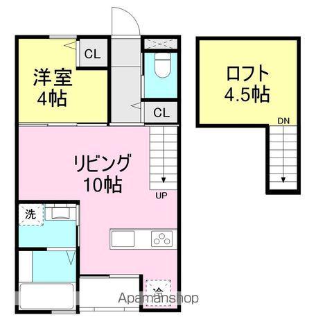 アークⅠ(1LDK/1階)の間取り写真
