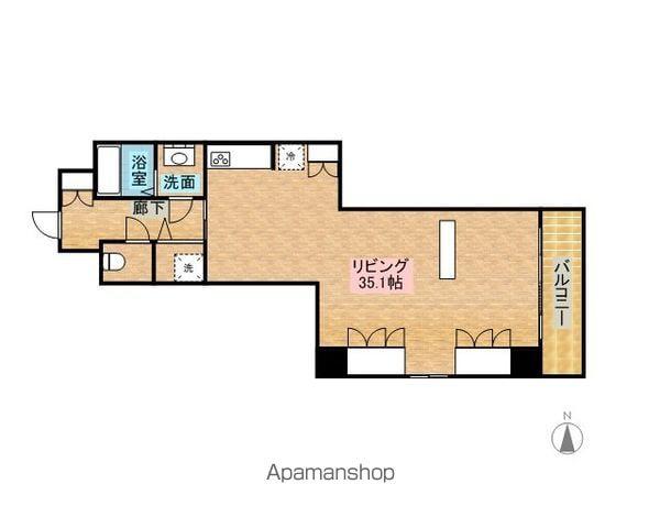 プロビデンス東片端(1DK/5階)の間取り写真