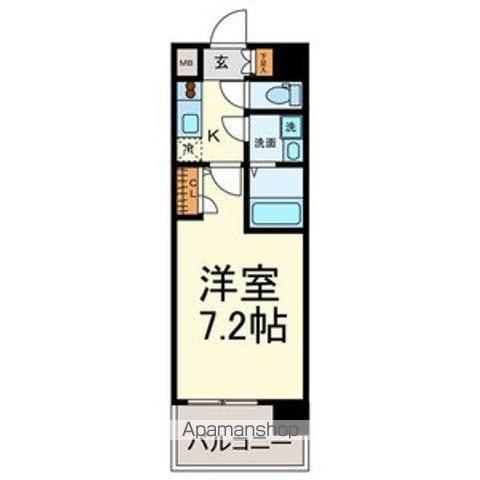 UURコート名古屋名駅(1K/8階)の間取り写真