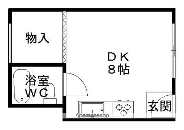 石王ハイム(ワンルーム/2階)の間取り写真