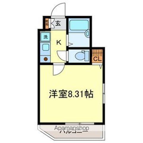 スターブル今池(1K/2階)の間取り写真