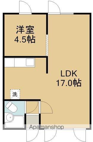 第7上野マンション(1LDK/1階)の間取り写真