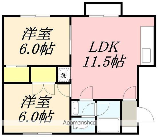 アーバン美原(2LDK/2階)の間取り写真