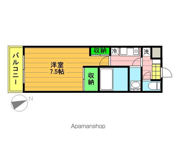 プレジオⅢ(1K/2階)の間取り写真