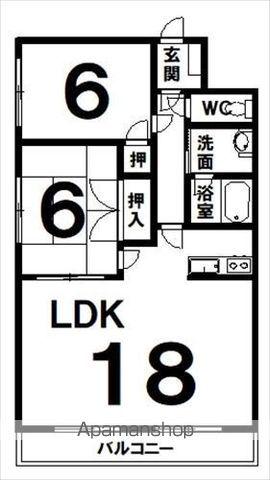 ベルトピア帯広Ⅰ(2LDK/7階)の間取り写真