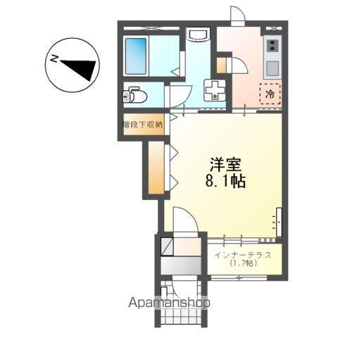 ASANAO(1K/1階)の間取り写真