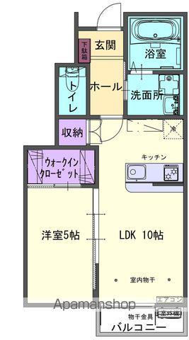 ノースポミエA棟(1LDK/1階)の間取り写真