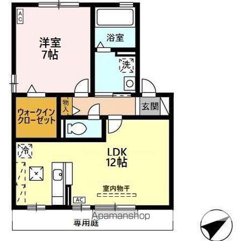 セジュールパース(1LDK/1階)の間取り写真