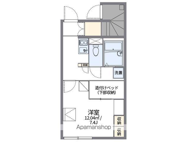 レオパレスプラムヴィラ2(1K/1階)の間取り写真