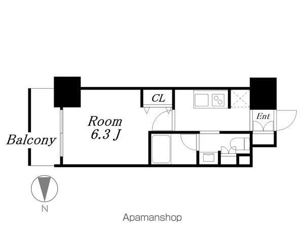 ルネフラッツ庄内通駅前(1K/9階)の間取り写真